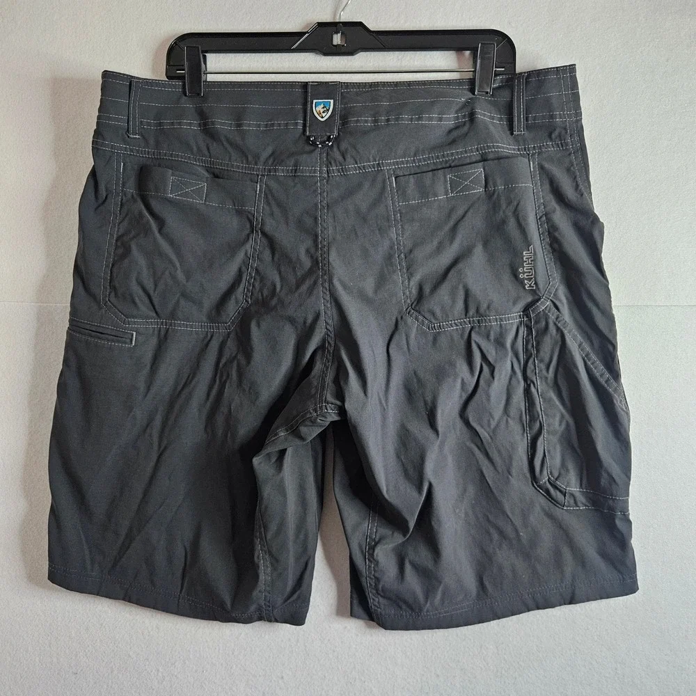 Kuhl Renegade Shorts Mens 38 Grey Charcoal Hiking Cargo Nylon Stretch Outdoor